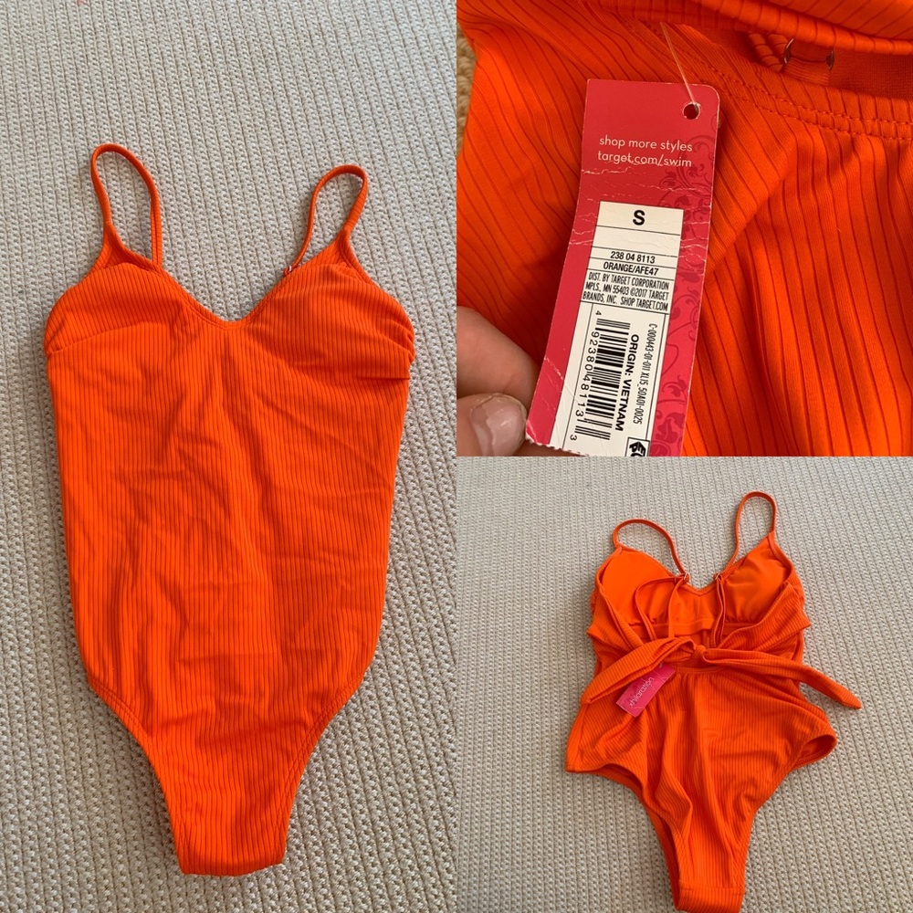 Orange Bathing suit/ Body suit